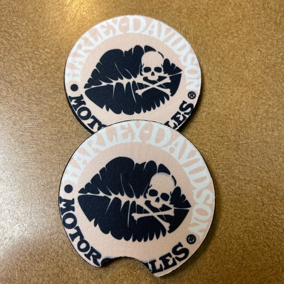 Car Coasters Harley motorcycle theme New set/2 - Picture 3 of 8